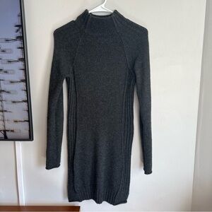 Autumn Cashmere Sweater Dress Grey Mockneck M